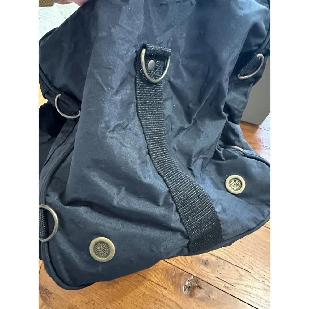 vtg 1990's black‎ harley davidson duffle bag